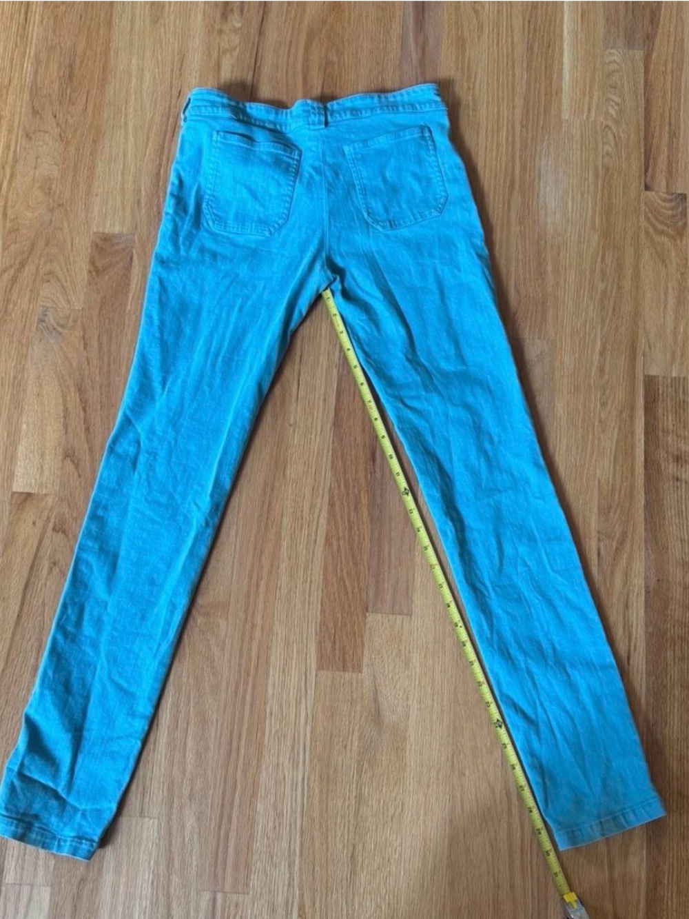 Vintage Balenciaga by Nicolas Ghesquiere turquoise jeans 40